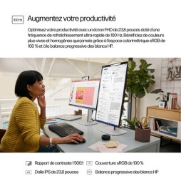 Écran 24" HP 524pf 16:9 WUXGA 1920 x 1200 350 ni.