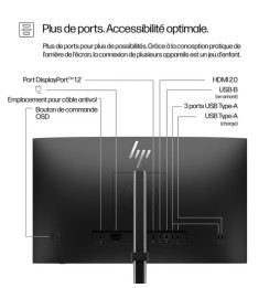 Écran 24" HP 524pf 16:9 WUXGA 1920 x 1200 350 ni.