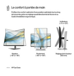 Écran 24" HP 524pn 16:9 WUXGA 1920 x 1200 350 ni HDMI/DP/USB-C.