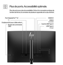 Écran 24" HP 524pn 16:9 WUXGA 1920 x 1200 350 ni HDMI/DP/USB-C.