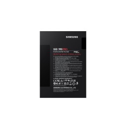 SSD SAMSUNG SERIE 990 PRO M.2 2To 2280 PCIe Gen 4.0 x4 NVMe 2.0 MZ-V9P2T0BW