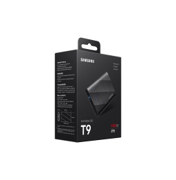 SSD EXT SAMSUNG T9 2To Noir USB Type C USB 3.2 Gen.2X2 / MU-PG2T0B/EU