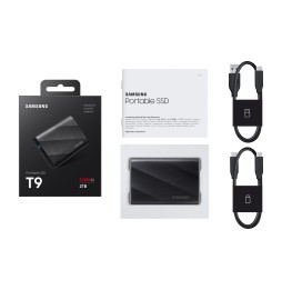 SSD EXT SAMSUNG T9 2To Noir USB Type C USB 3.2 Gen.2X2 / MU-PG2T0B/EU