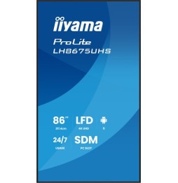 Moniteur 85.6" 4K IIYAMA LH8675UHS-B2AG