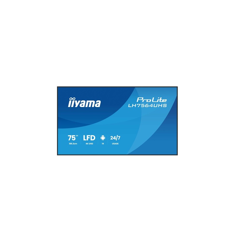 Moniteur 75" 4K IIYAMA LH7564UHS-B1AG