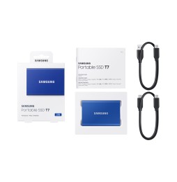 SSD EXT SAMSUNG T7 2TO bleu indigo USB 3.2 Gen 2 MU-PC2T0H/WW