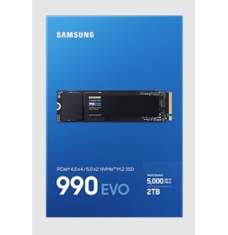 SSD SAMSUNG SERIE 990 EVO M.2 2To 2280 PCIe 4.0 x4 / 5.0 x2 NVMe 2.0 MZ-V9E2T0BW