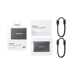 SSD EXT SAMSUNG T7 2TO gris titane USB 3.2 Gen 2 MU-PC2T0T/WW