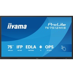 Écran 75" tactile IIYAMA TE7512MIS-B4AG