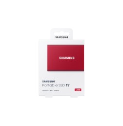 SSD EXT SAMSUNG T7 2TO rouge métallique USB 3.2 Gen 2 MU-PC2T0R/WW