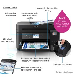 EPSON EcoTank ET-4850 MFP 4en1 Jet d'encre couleur A4