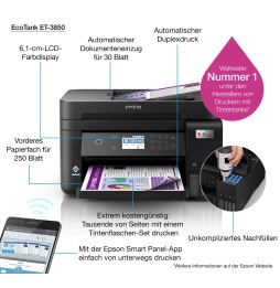 EPSON EcoTank ET-3850 Multifonction Jet d'encre couleur A4