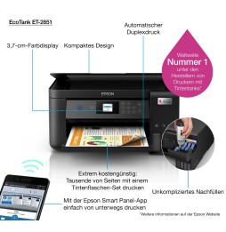 EPSON EcoTank ET-2851 MFP Jet d'encre couleur A4