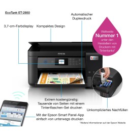 EPSON EcoTank ET-2850 MFP Jet d'encre couleur A4