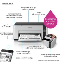 EPSON EcoTank ET-M1120 Imprimante Jet d'encre Mono A4