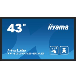 IIYAMA LFD 43" Interactif Noir Tactile PCAP 40pts IPS TF4339AS-B1AG