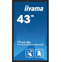 IIYAMA LFD 43" Interactif Noir Tactile PCAP 40pts IPS TF4339AS-B1AG