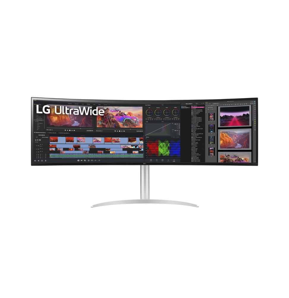 Ecran LG 49" 32:9 Blanc Nano IPS Incurvé