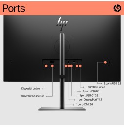 Moniteur HP E32k G5 32'' 4k Docking USB-C power delivery UHD 4K