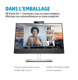 Moniteur HP E24m G4 conferencing 24''FHD IPS 5ms GtG