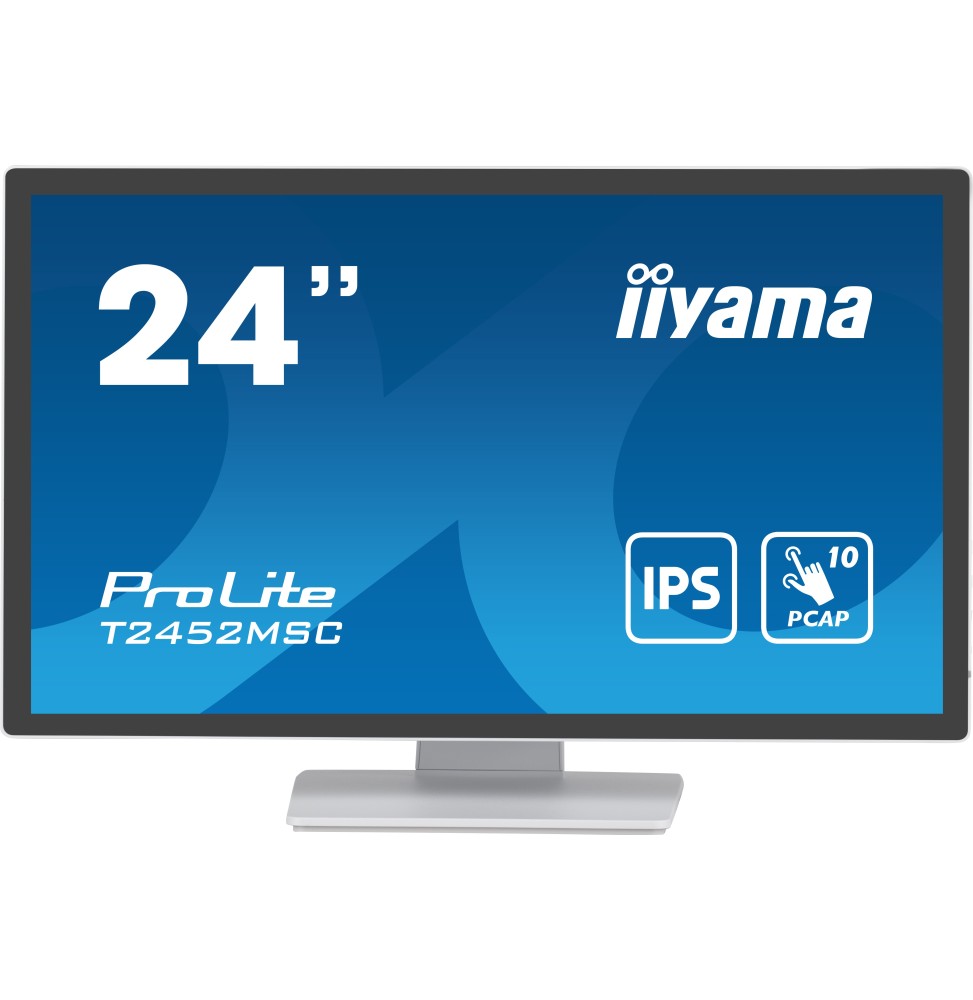 Ecran IIYAMA 23,8" Blanc Tactile PCAP conceptions en verre sans cadre