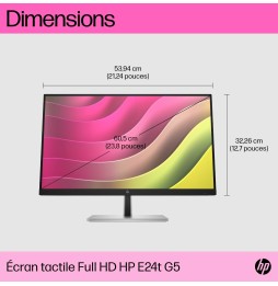 Moniteur HP E24t G5 23.8'' FHD IPS Tactile