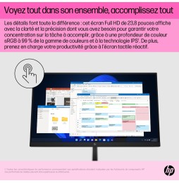 Moniteur HP E24t G5 23.8'' FHD IPS Tactile