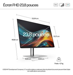 Moniteur HP 724pf 23.8'' FHD