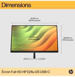 Moniteur HP E24u G5 24'' FHD