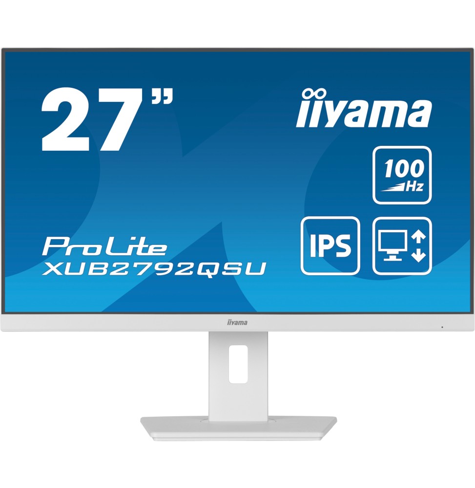 Ecran IIYAMA 27" Blanc IPS Ultra mince 0.4ms