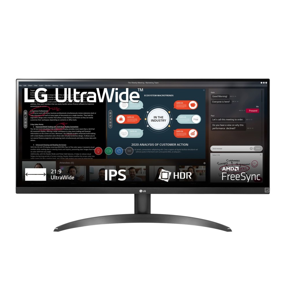 ECRAN LG 29" Noir 29WP500-B