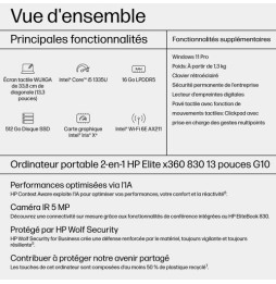 Portable HP EliteBook X360 830 G10 13,3" WUXGA WIN11PRO Silver